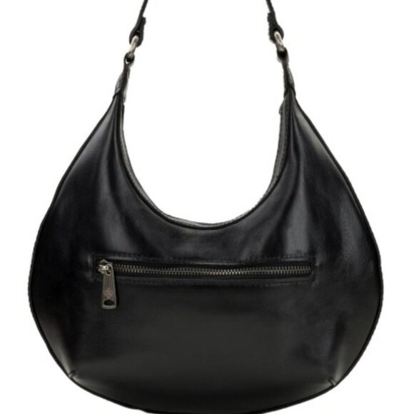 Patricia Nash | Black Leather Coco Crescent Hobo Bag - NWT - Picture 13 of 16